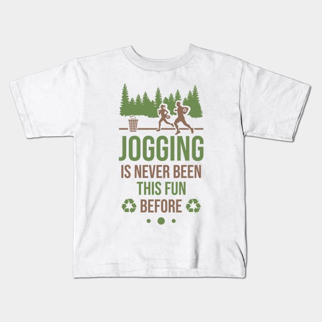 Plog Tshirt - Jogging Plogging To Clean Nature Fitness Kids T-Shirt by TellingTales